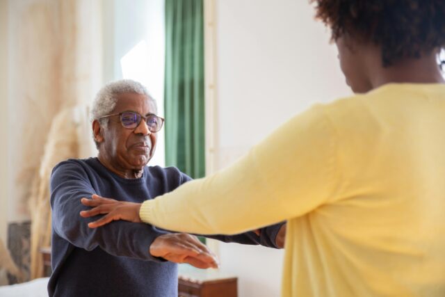 an older man-doing-an-exercise